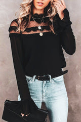 BLUSA ENCAJE NEGRO