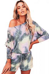 Tie Dye Grey-Pink Short Set