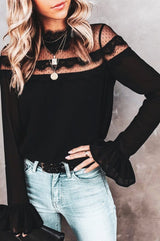 BLUSA ENCAJE NEGRO