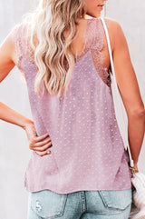 Pink V Neck Cami Tank Top