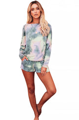 Tie Dye Grey-Pink Short Set