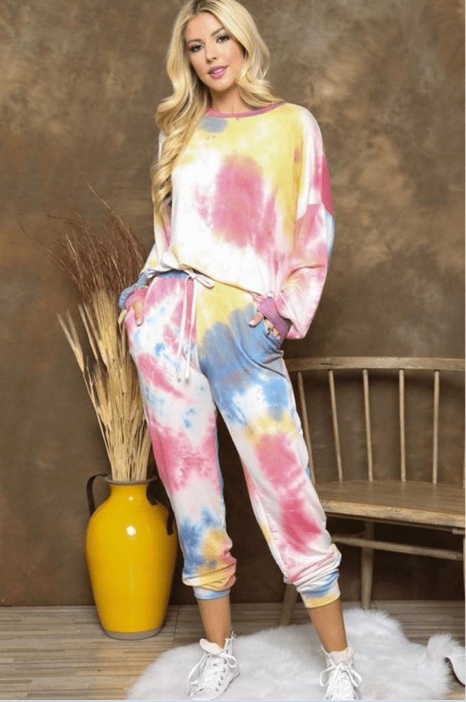 TIE DYE PEACH SET